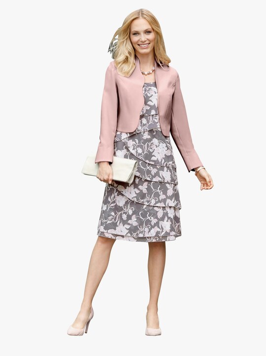 Kleid - anthrazit-bedruckt