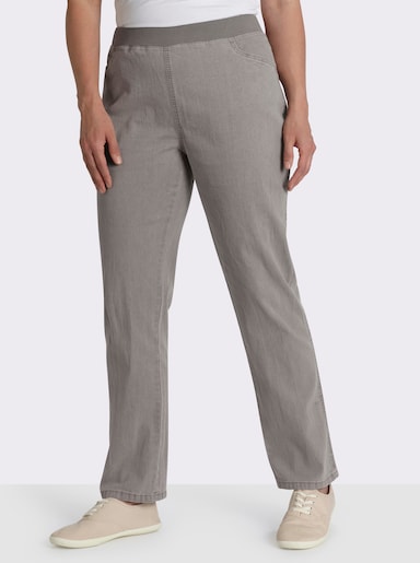 Stretch-Jeans mit Rundum-Dehnbund - grey-denim