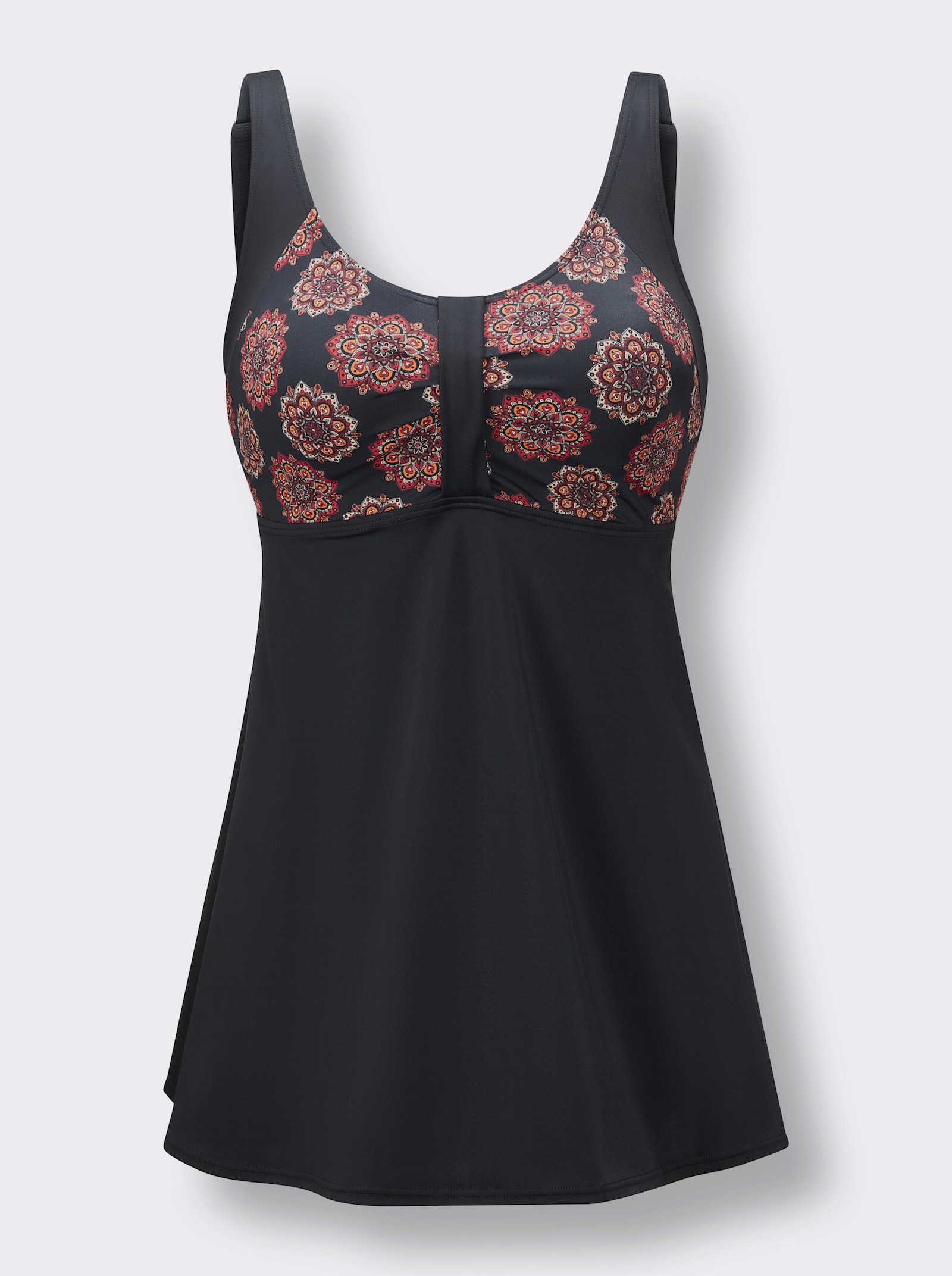 feel good Tankini-Oberteil mit Softcups - schwarz-rot