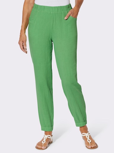 Schlupfhose in Musselin-Qualität - apfel