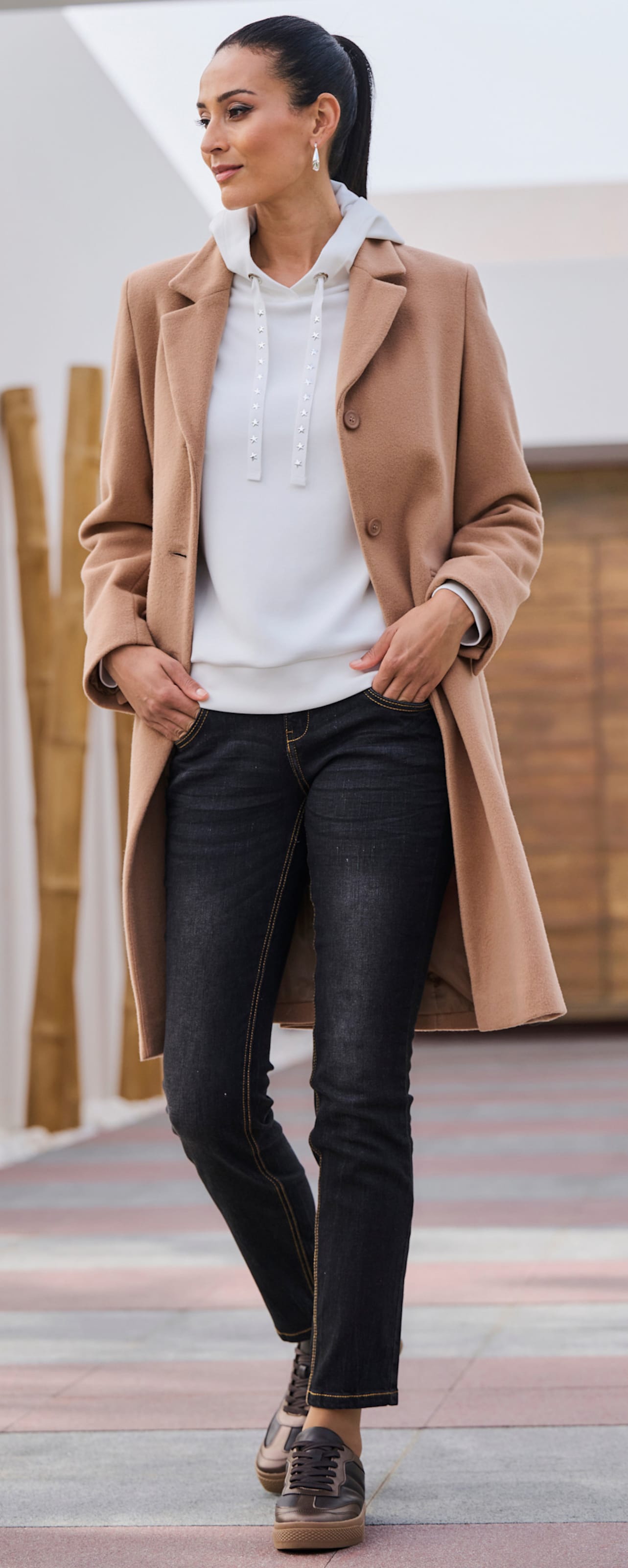 heine Skinny Jeans mit vertiefter Leibhöhe - black denim