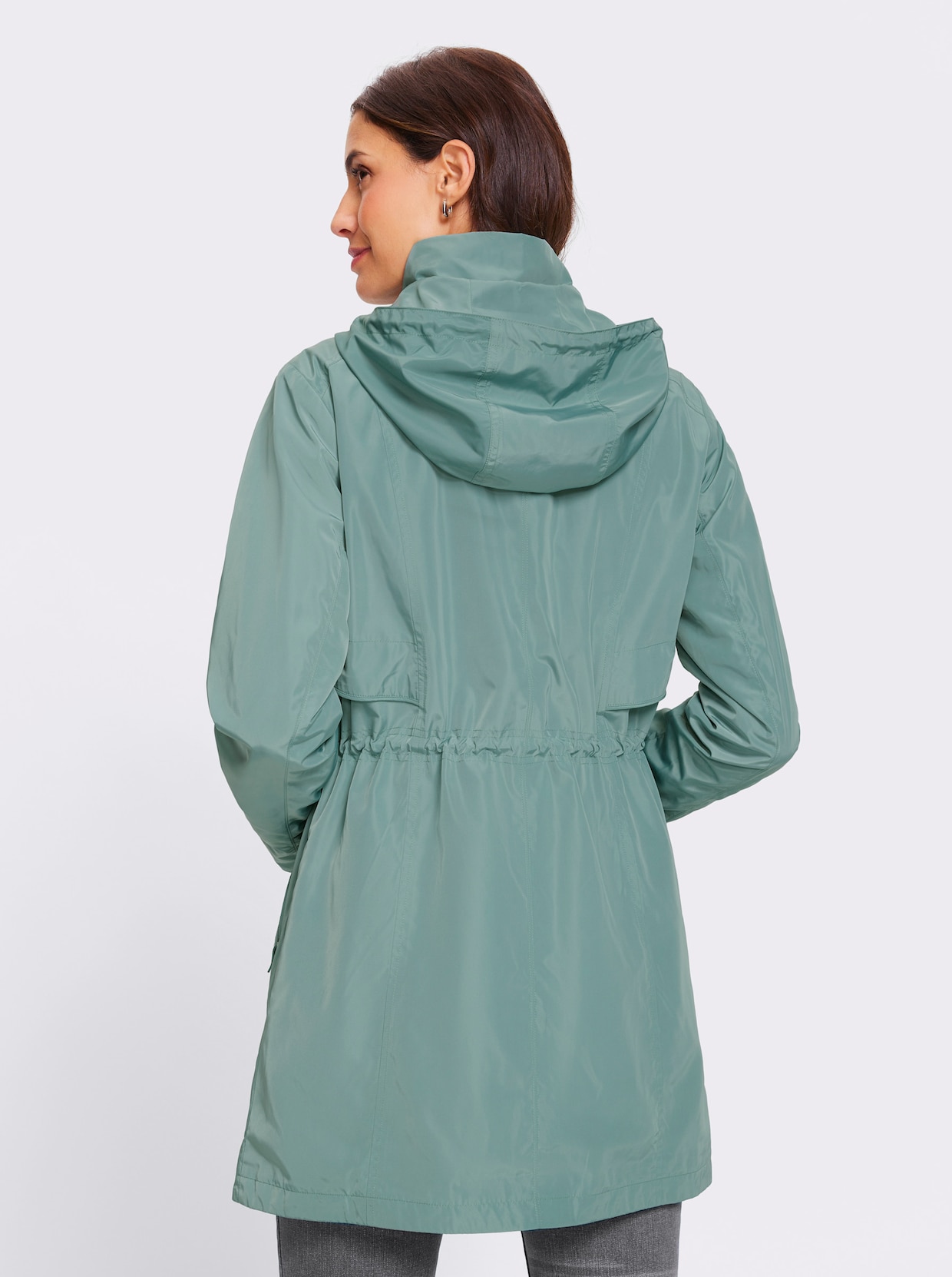 Longjacke mit 1 knöpfbaren Innentasch - jade
