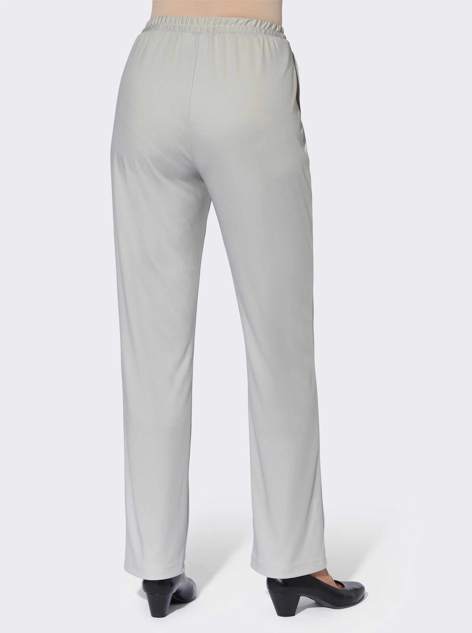 Jerseyhose mit Bindeband - hellgrau