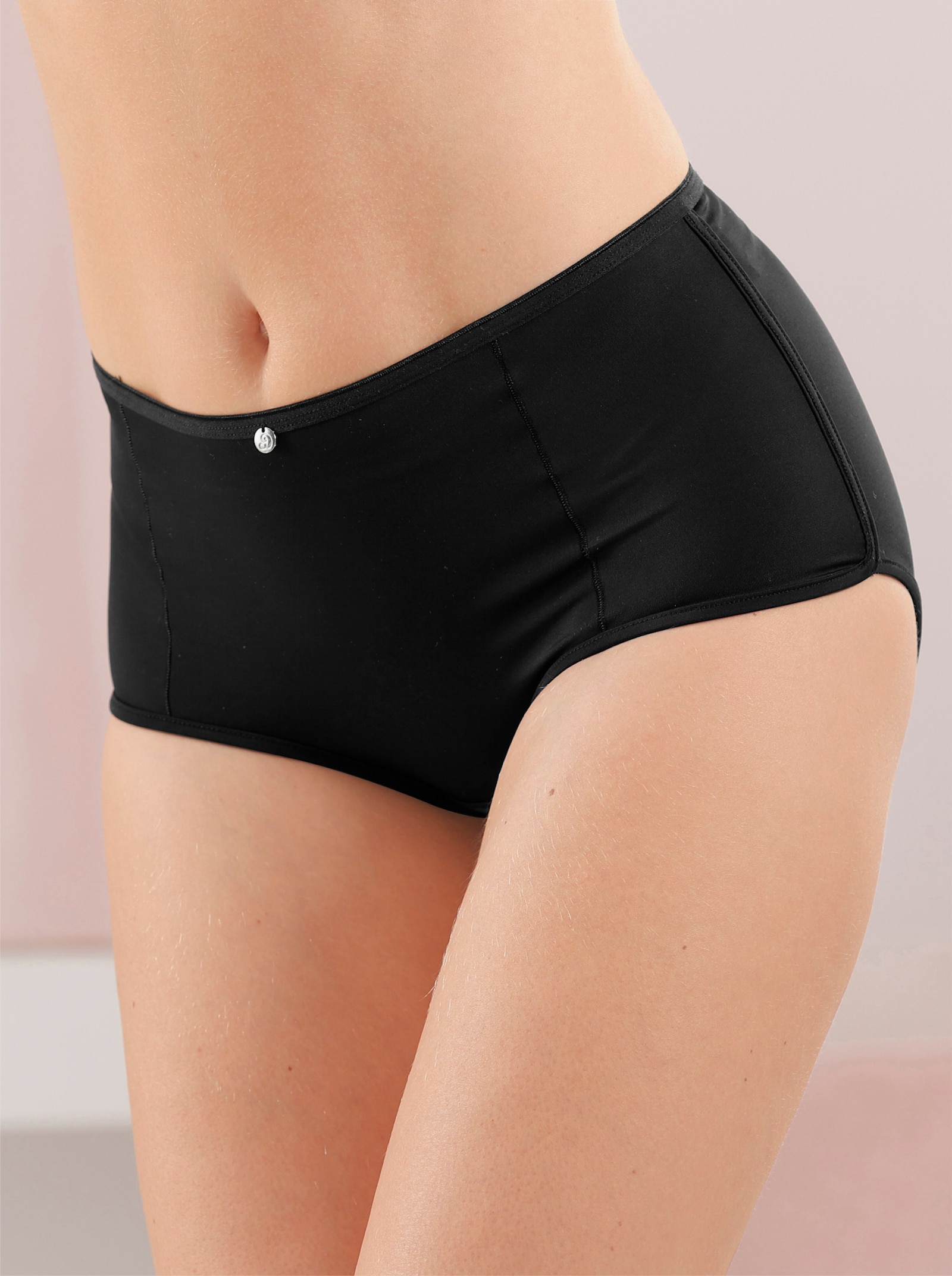 wäschepur Hipster mit flachen Abschlüssen - schwarz