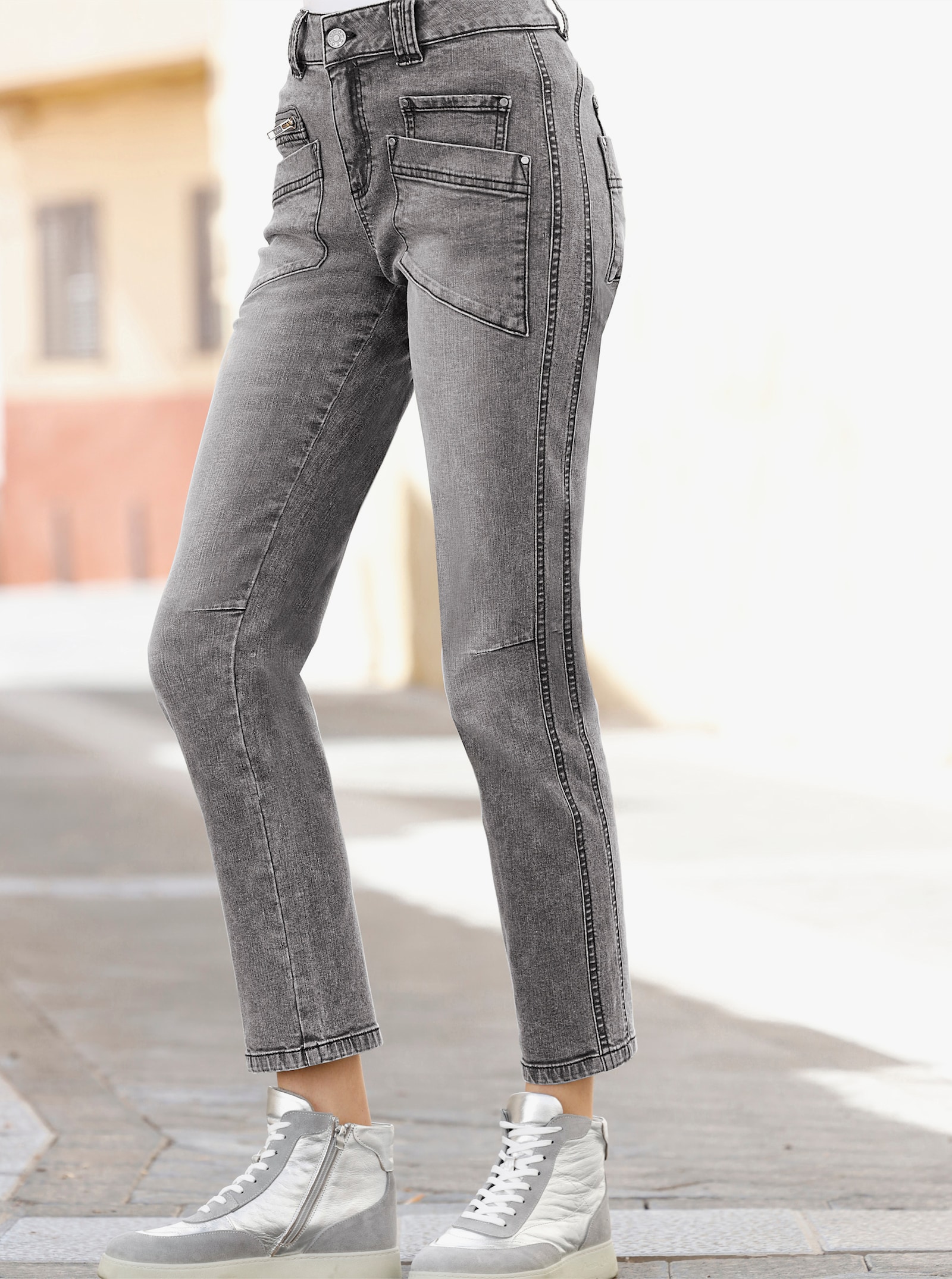 heine Jeans mit Push-up-Effekt - grey denim