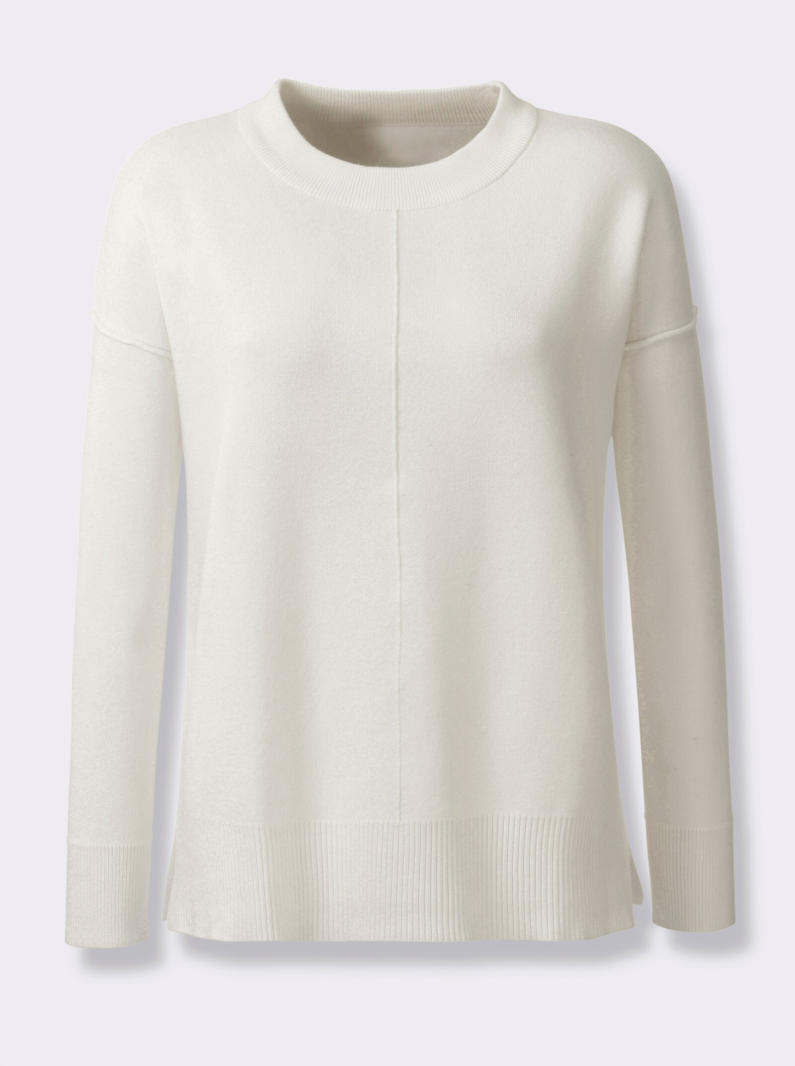 heine Pull à encolure ronde avec mancherons - écru