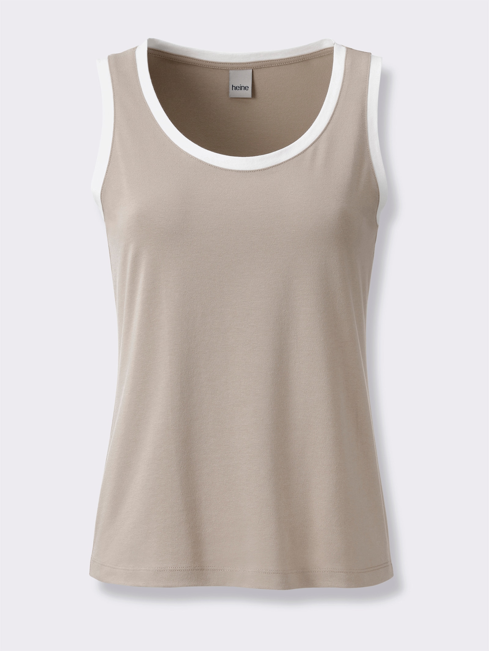 heine Shirttop mit Kontrastabschlüssen - sesam-ecru