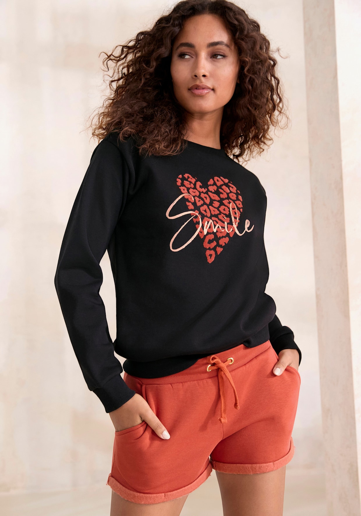 LASCANA Sweat-shirt - noir