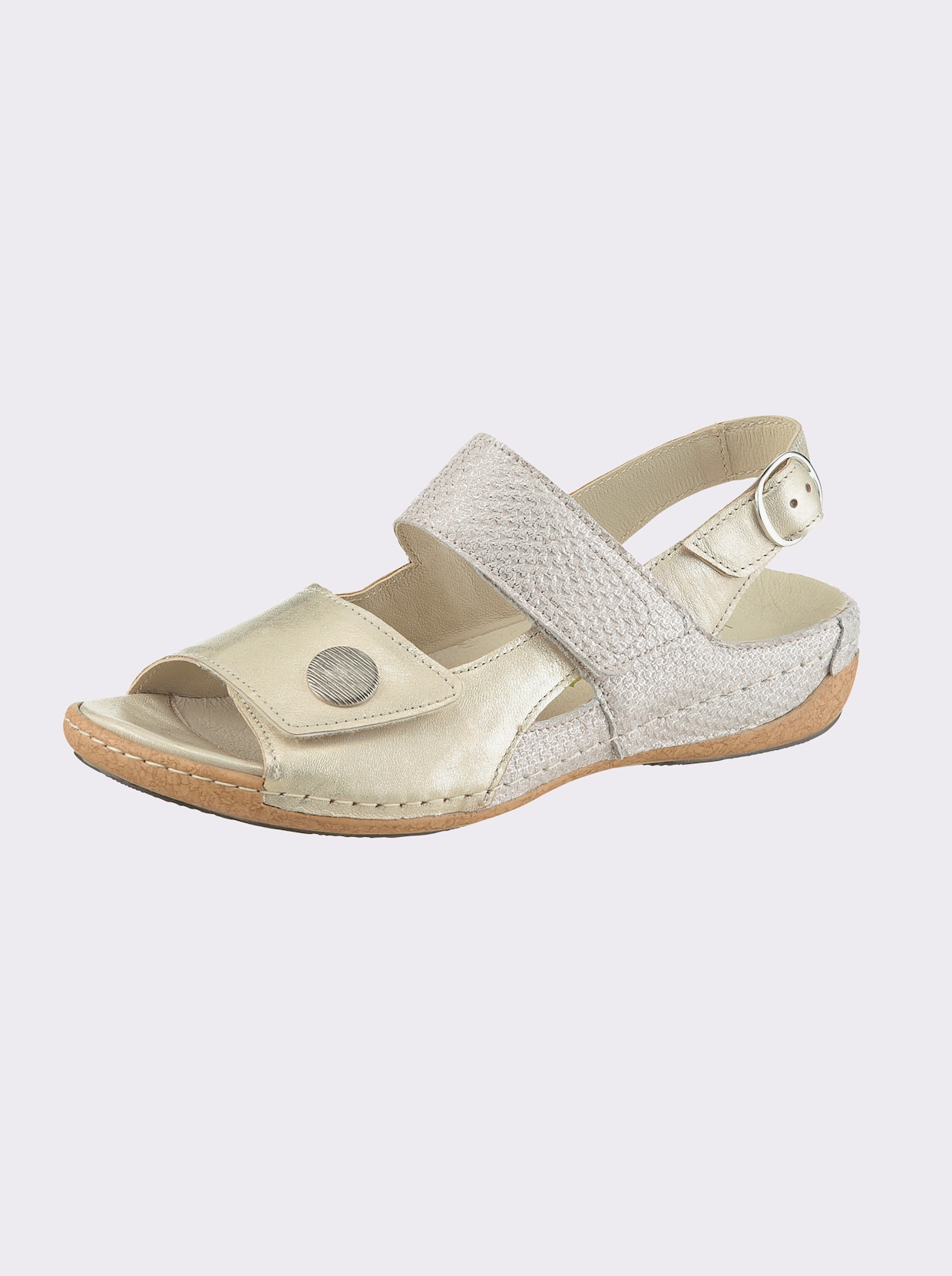 Waldläufer Sandalette mit Luftposter-Laufsohle - bronzefarben