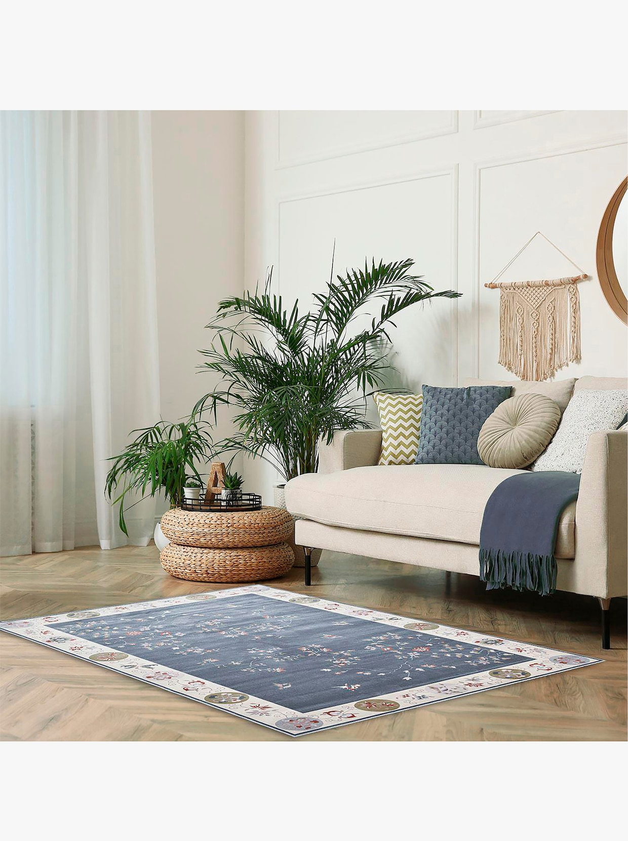 Theko Teppich - grau