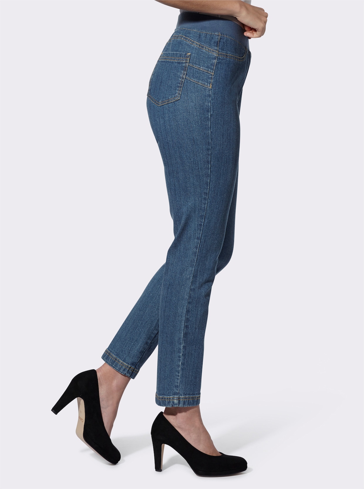Push-up-Jeans - blue-stone-washed