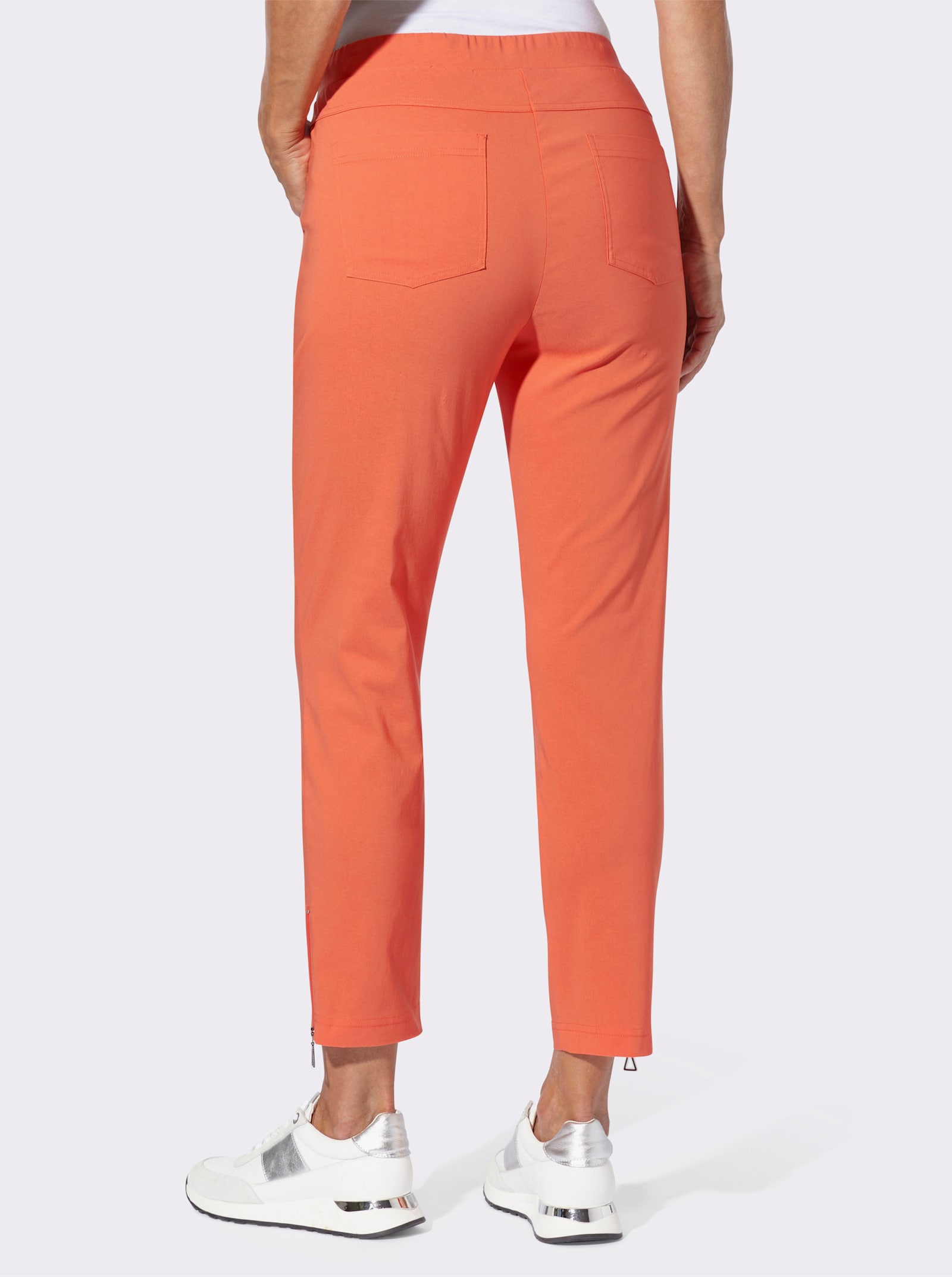 Bengalinhose mit Reißverschluss am Bein - orange
