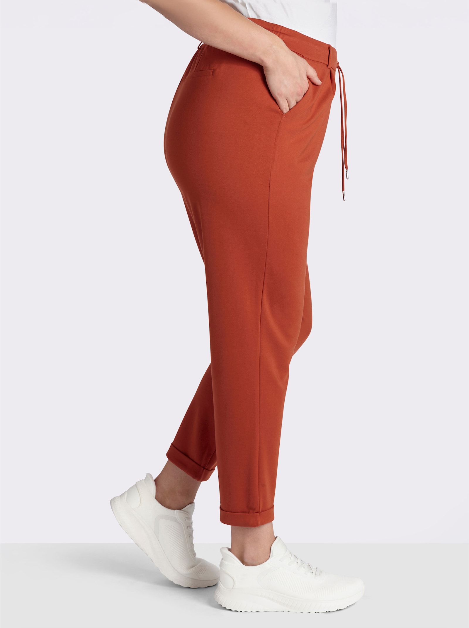 Jogg Pants in Interlock-Qualität - rostrot