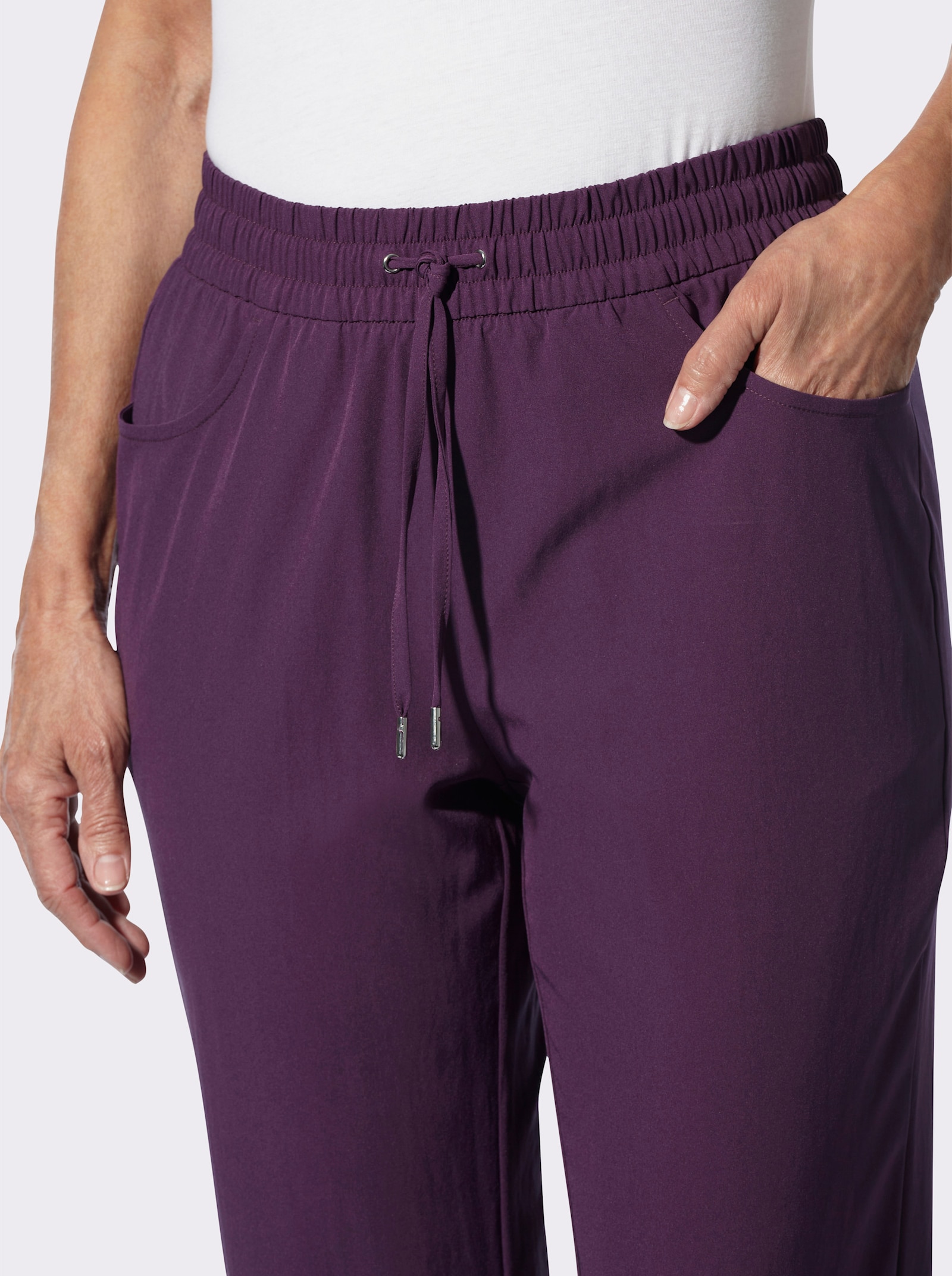 7/8-Hose atmungsaktiv und pflegeleicht - traube
