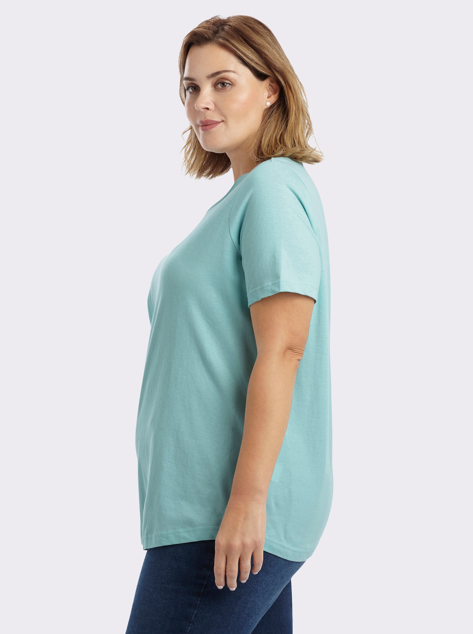 Longshirt im Doppelpack - flieder + mint