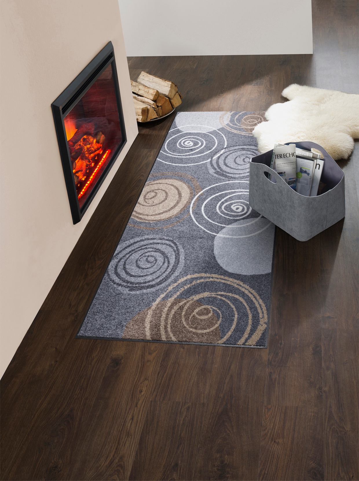 heine home Voetmat - antraciet/bruin