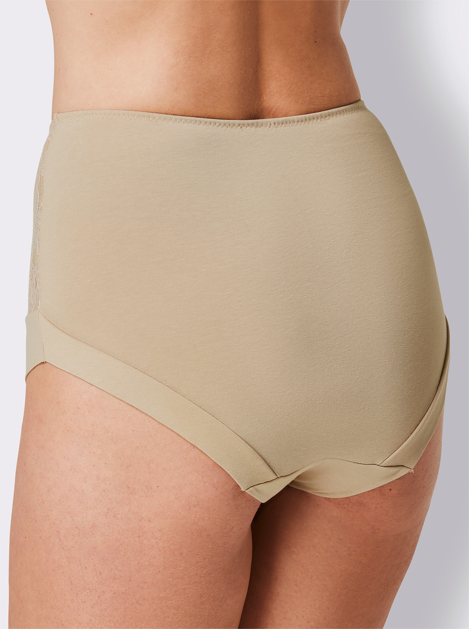 wäschepur Formslip mit seitlicher Spitze - elfenbein