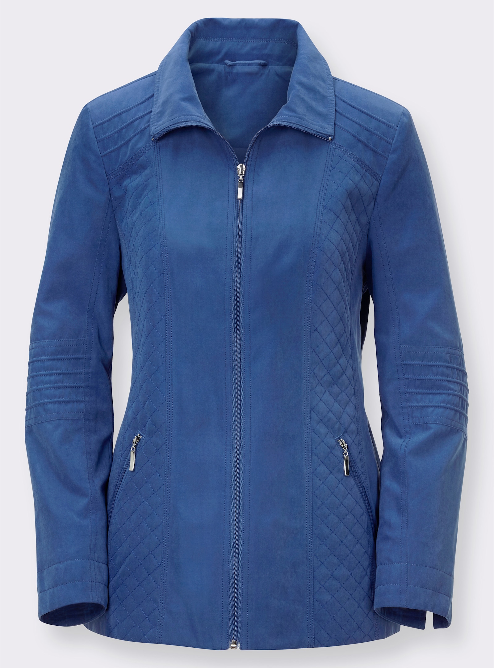 Overgangsjack met biezen - blauw