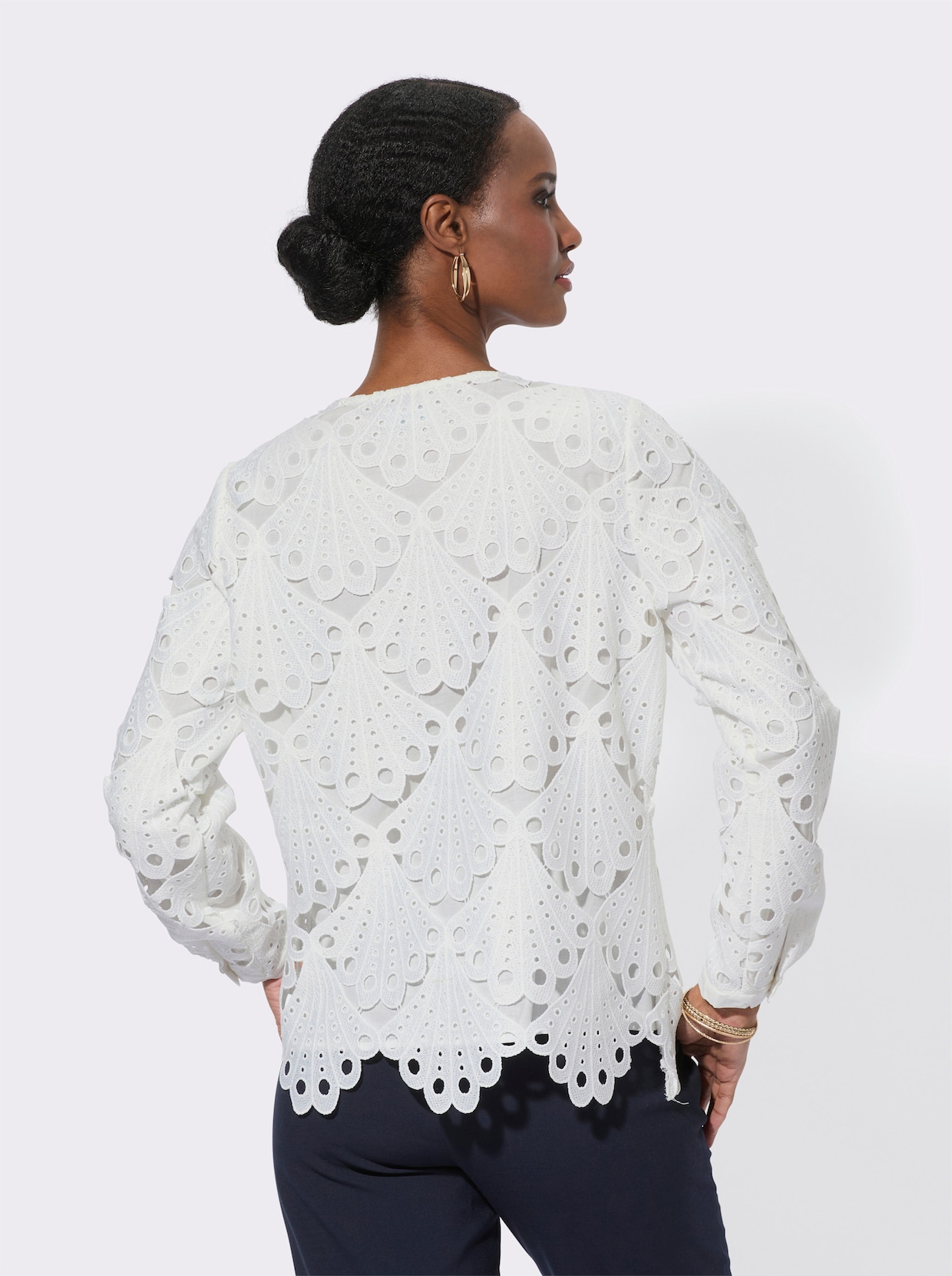 Kanten blouse - ecru