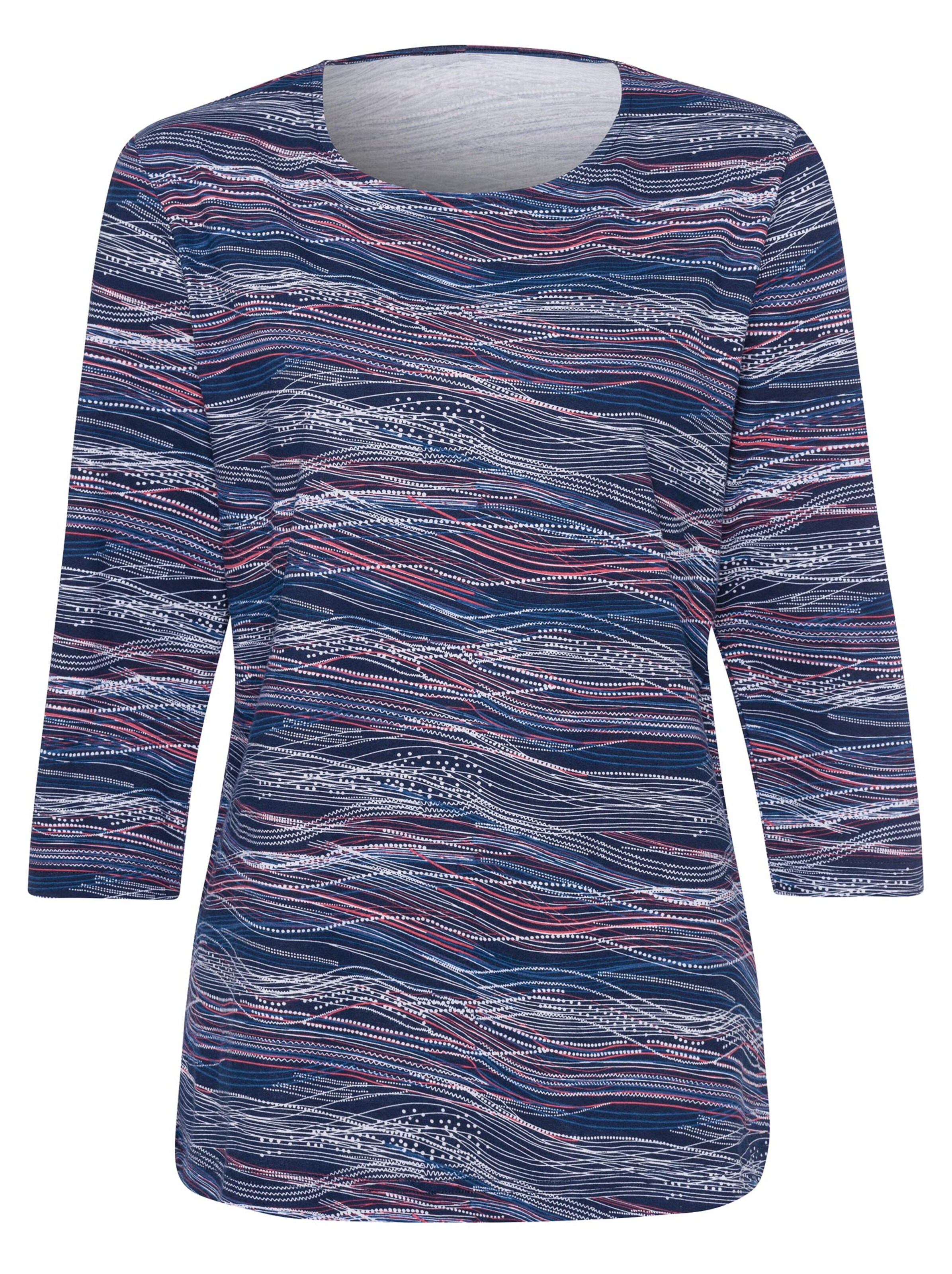 Shirt - marine-rot-gemustert