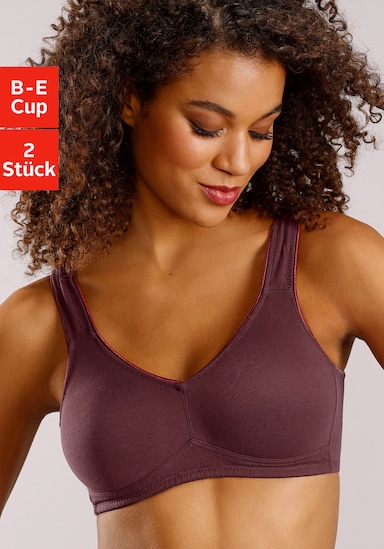 petite fleur Soft-BH - bordeaux+weiß