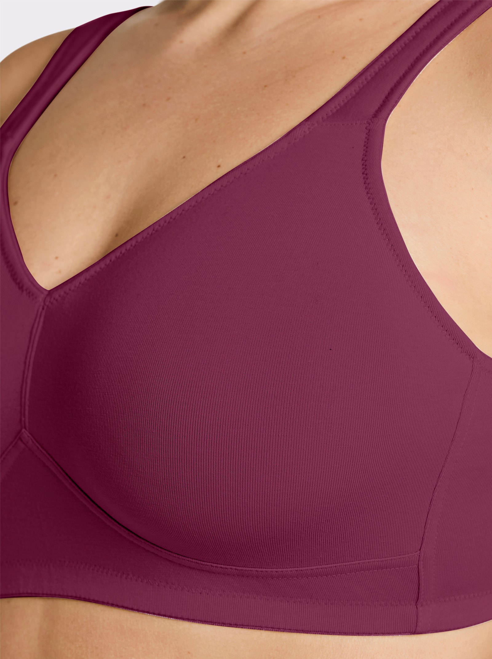 Speidel Komfort-BH ohne Bügel mit doppellagigen Cups - bordeaux