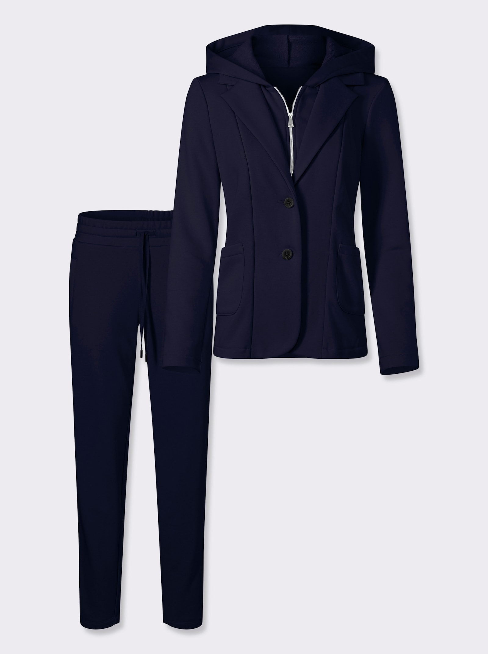 heine Anzug Blazer mit Kapuze - marine