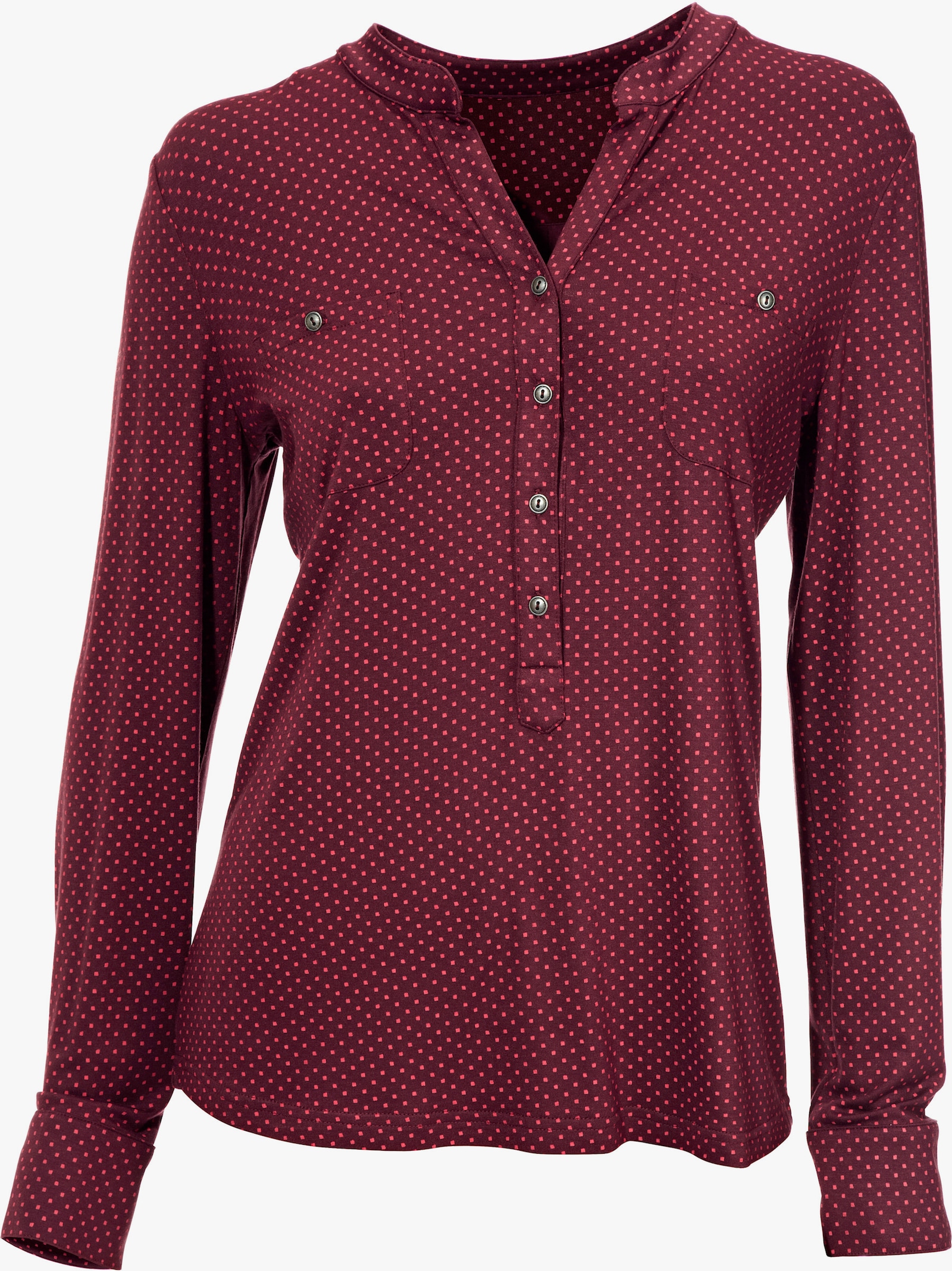 heine Blouseshirt met borstzakken - bordeaux