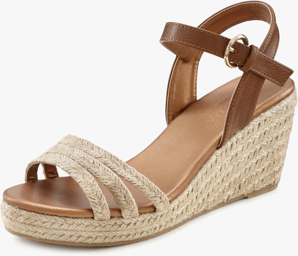LASCANA sandaaltjes - beige/camelkleurig