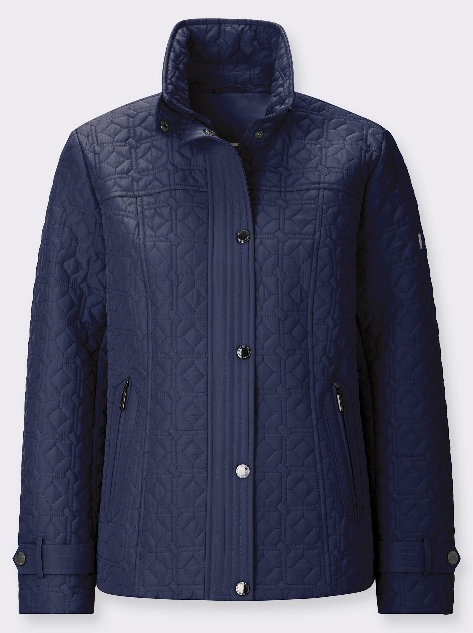 Steppjacke mit Zierriegeln - marine