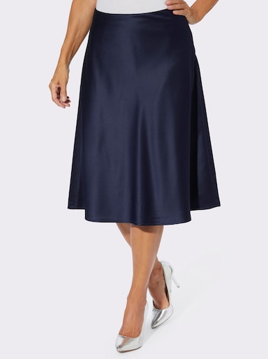 Saténová sukně - námořnická modrá