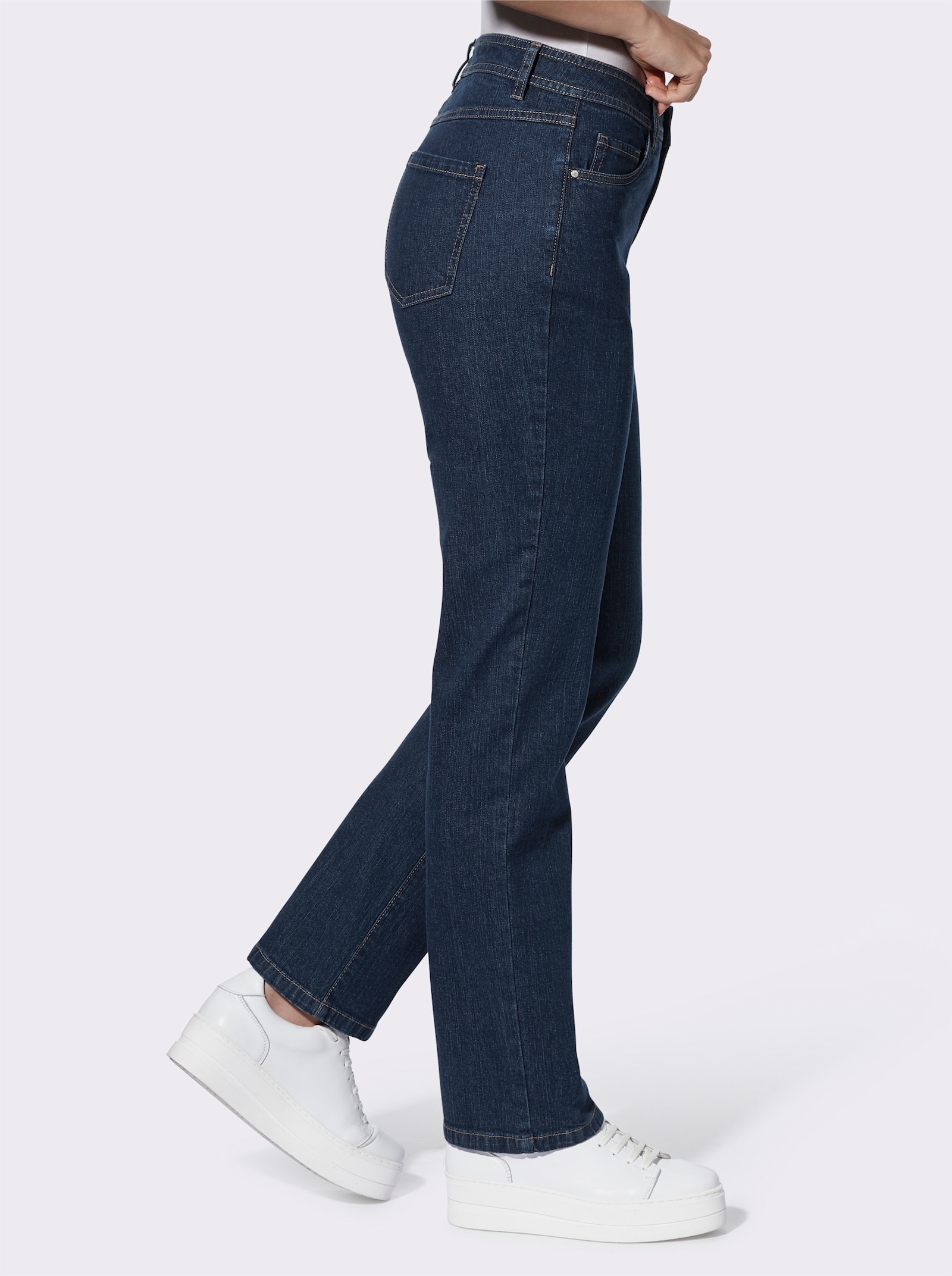 5-Pocket-Jeans mit lässig weiten Beinen - blue-stone-washed