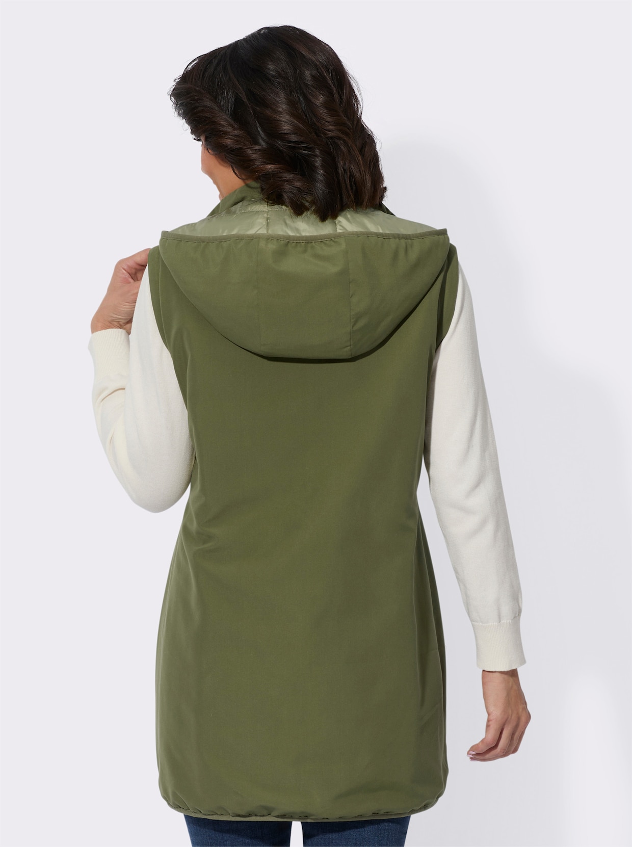 Veste longue - vert roseau