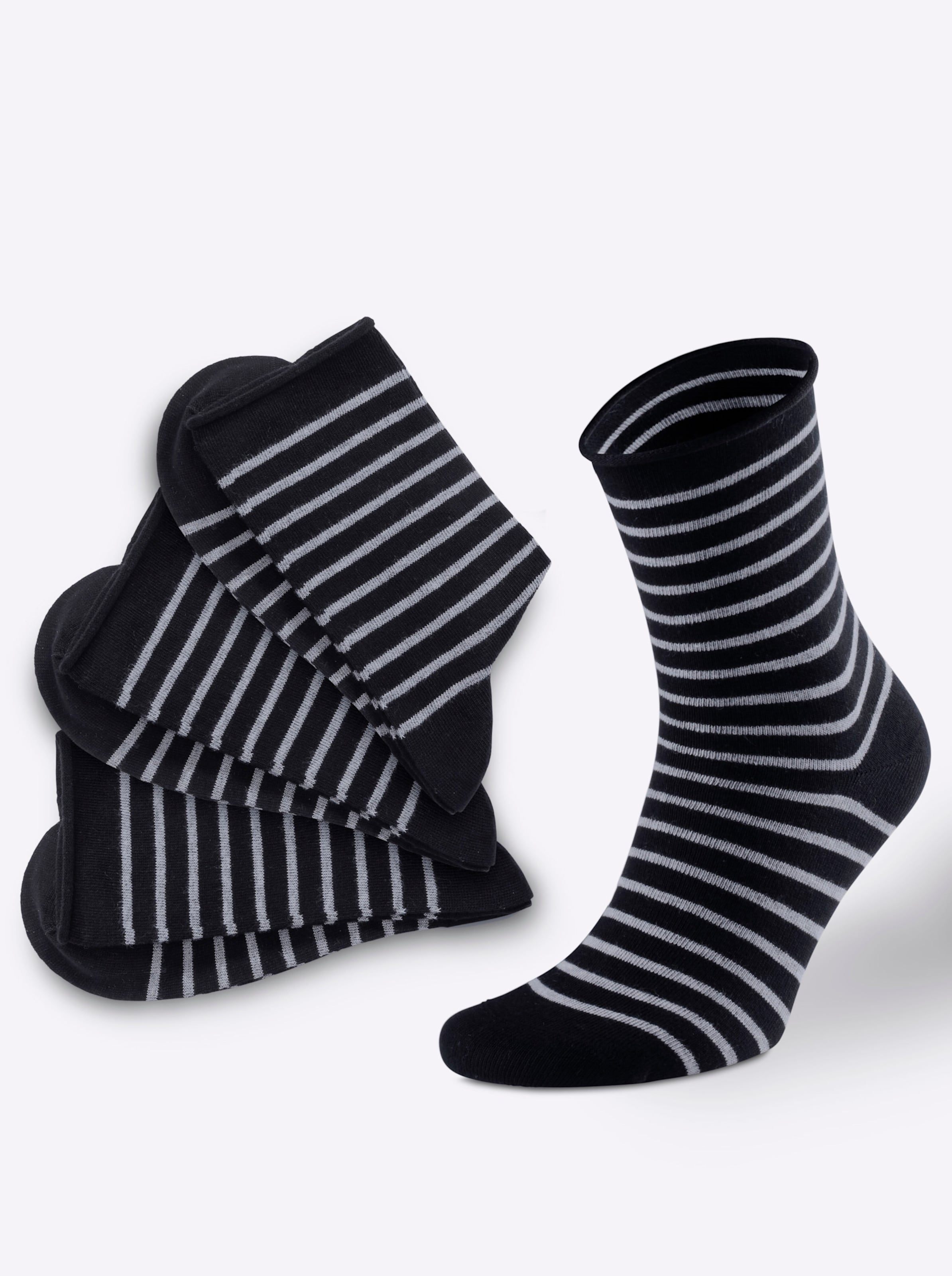 Witt Damen Damen-Socken, schwarz
