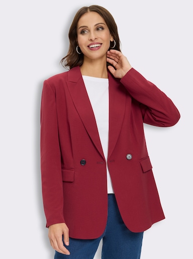 Blazer mit knöpfbarer Innentasche - kirsche