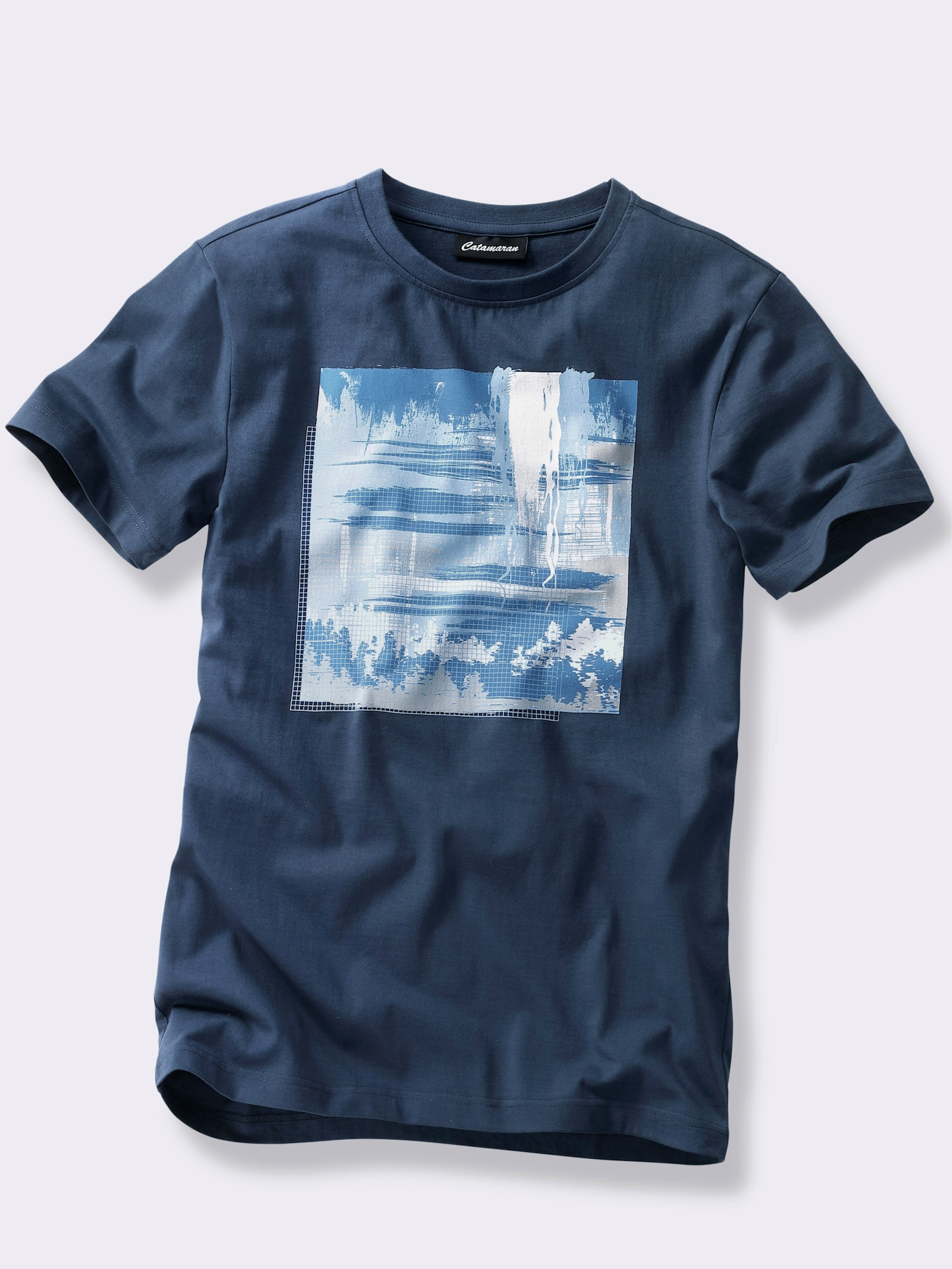 Catamaran T-Shirt mit Front-Print - dunkelblau-bedruckt