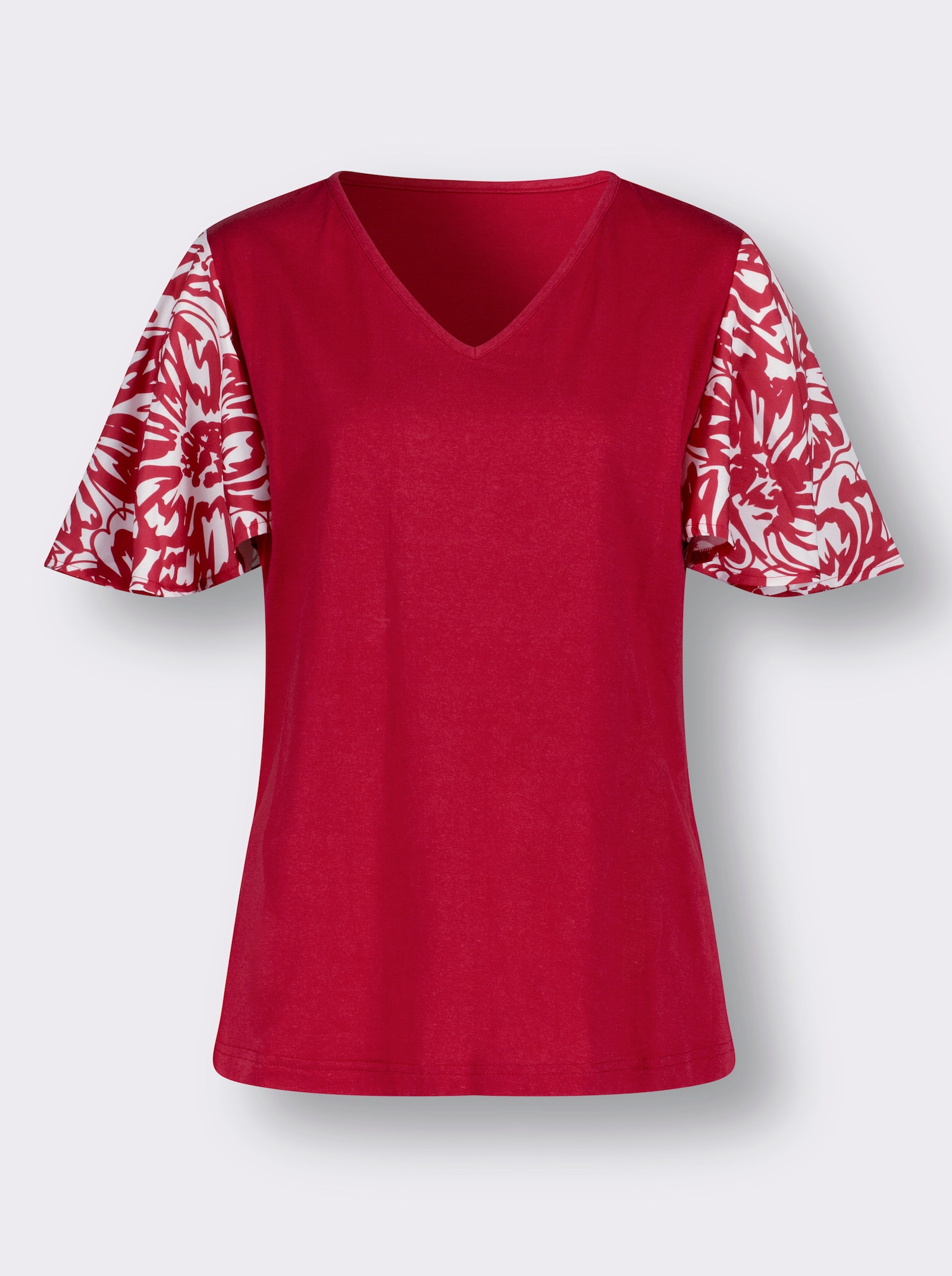 Shirt met korte vleermuismouwen - rood