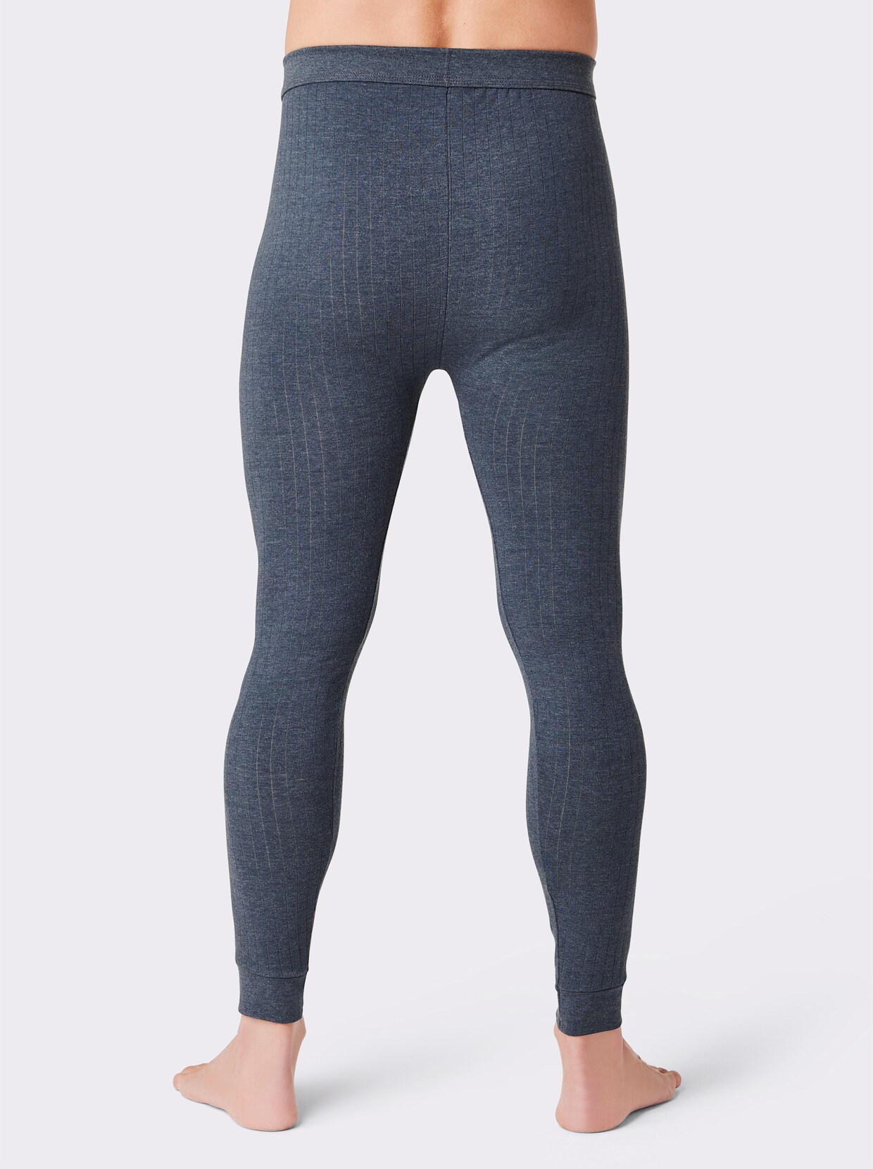 wäschepur men Herenlegging, lang - donkerblauw gemêleerd