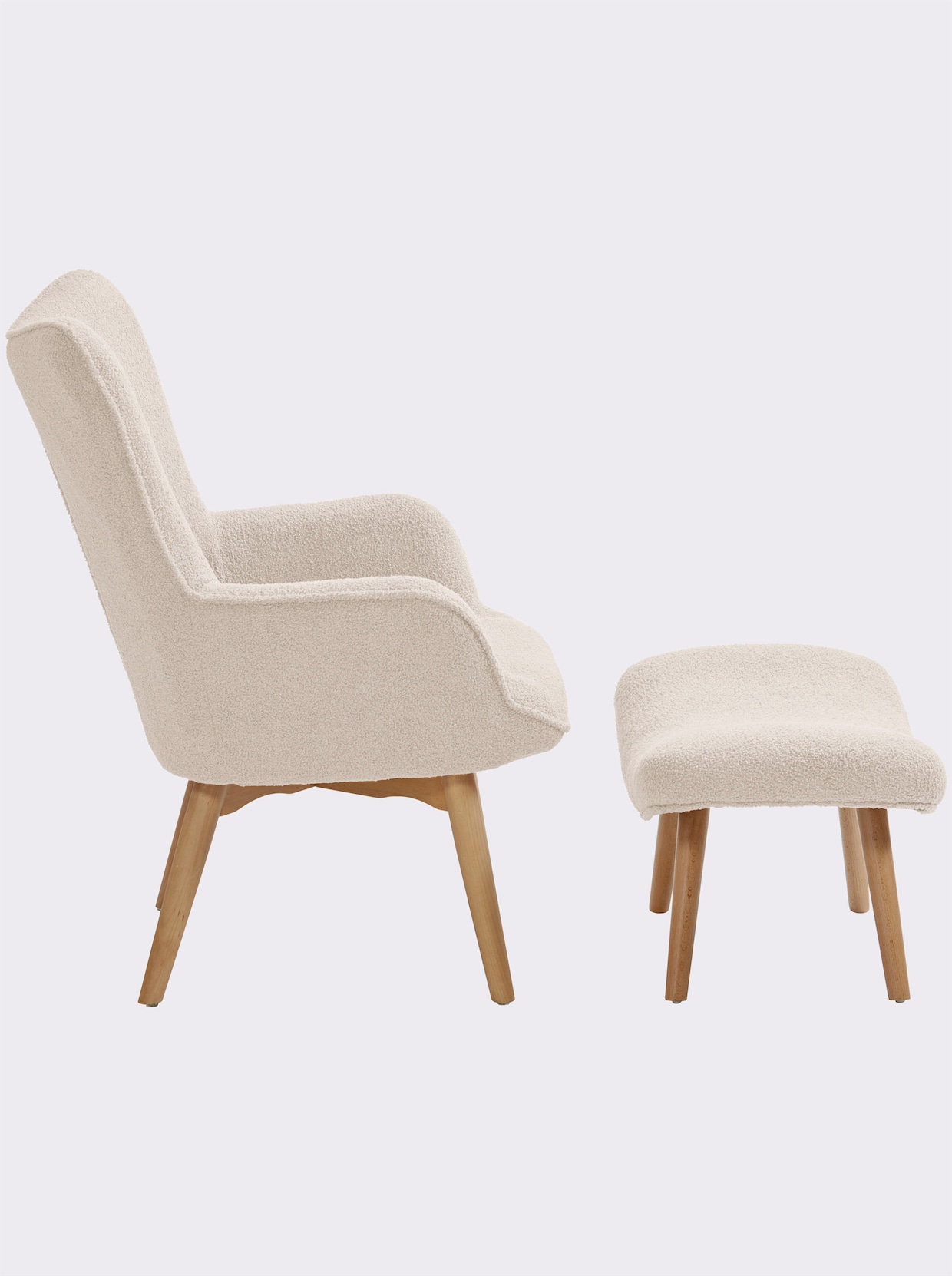 Sessel+Hocker - ecru