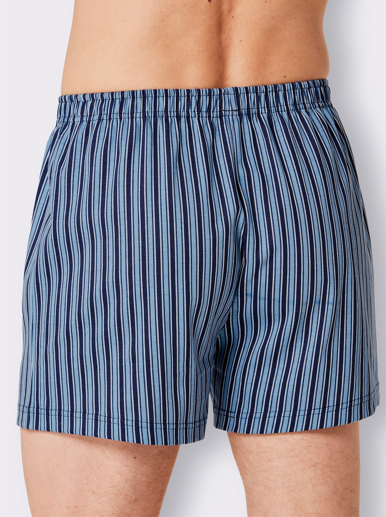 KINGsCLUB Boxershorts - marine gestreept + marine bedrukt + marine geruit