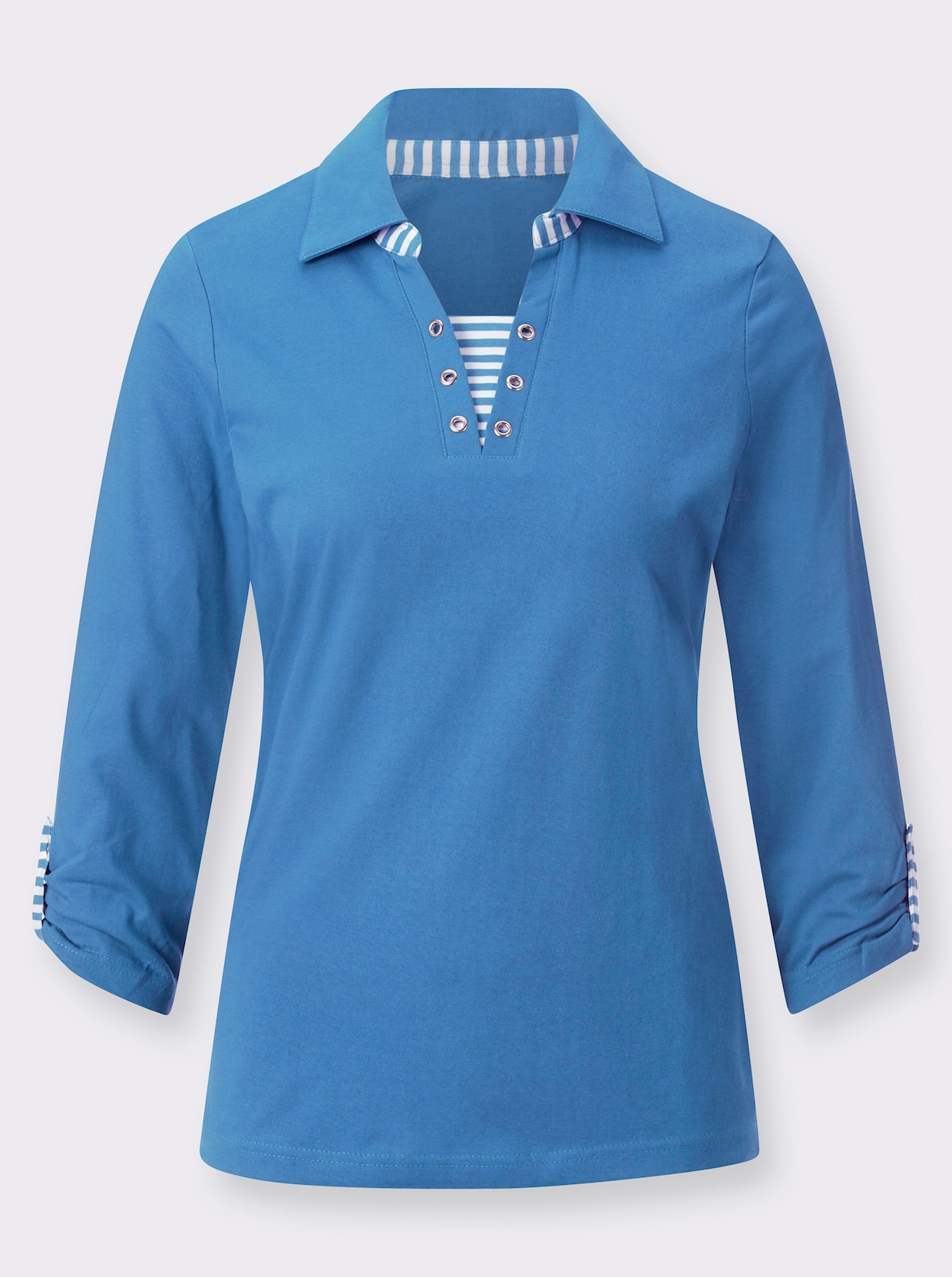 Shirt met 3/4-mouw - blauw