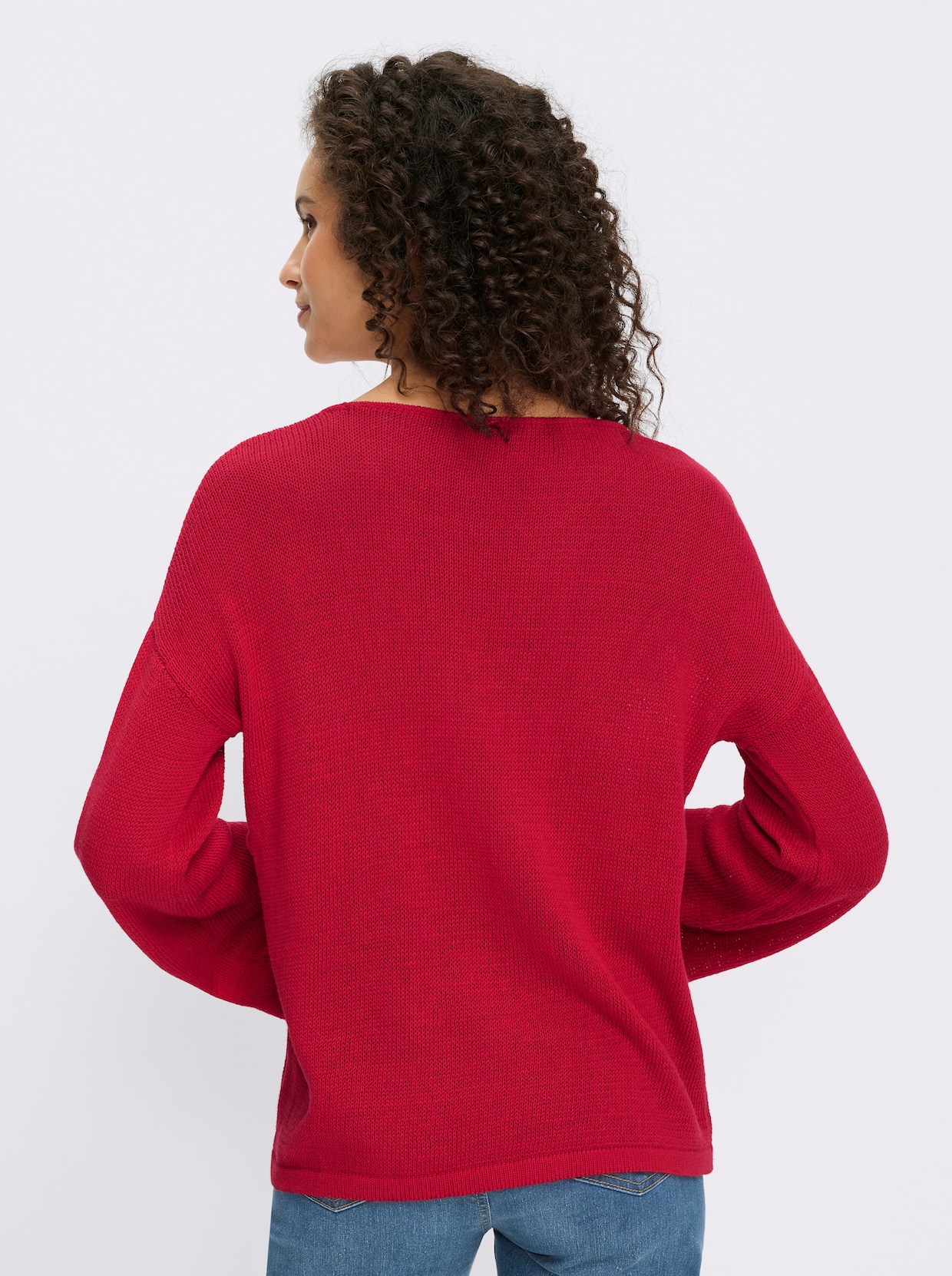heine Langarm-Pullover - erdbeere