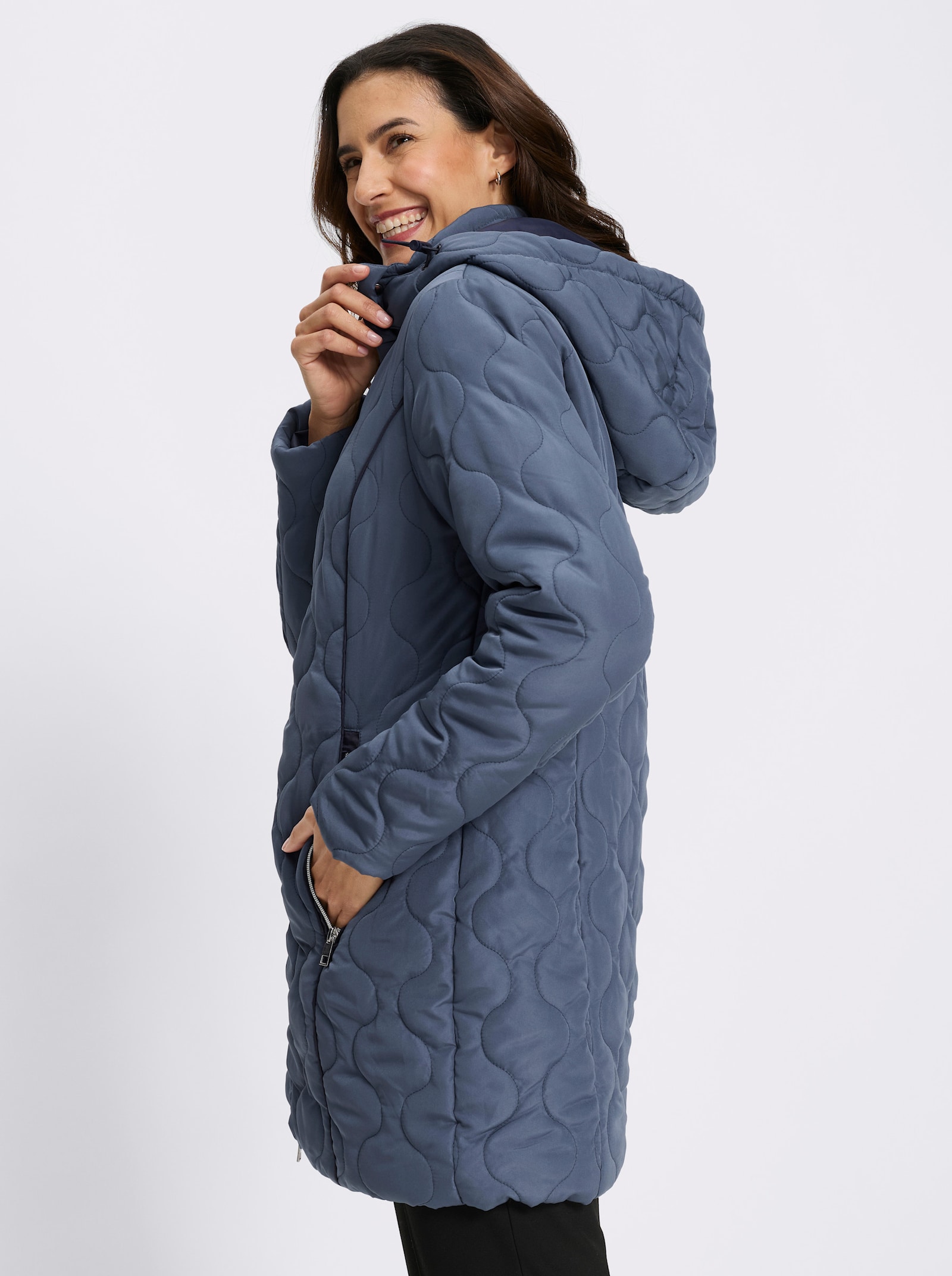 Steppjacke - rauchblau