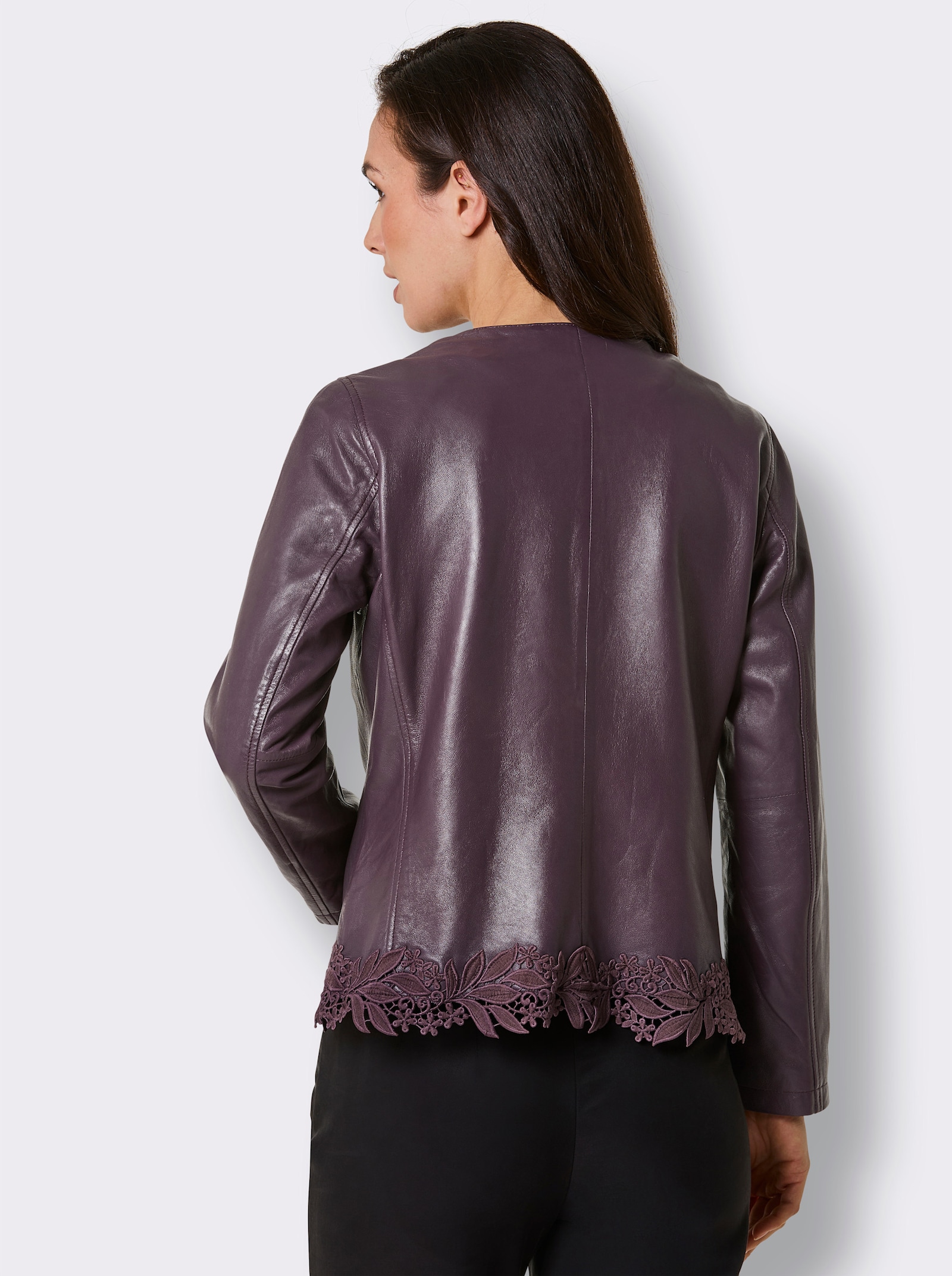 CREATION L PREMIUM Lederblazer - burgund