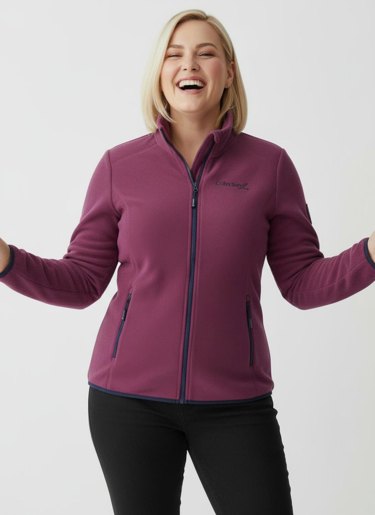 Fleecejacke mit Stickerei - erika