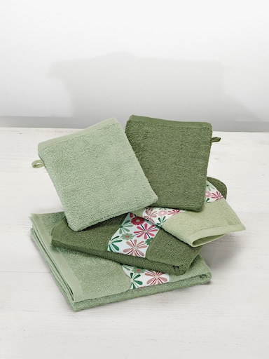 5tlg. Handtuch-Set - grün