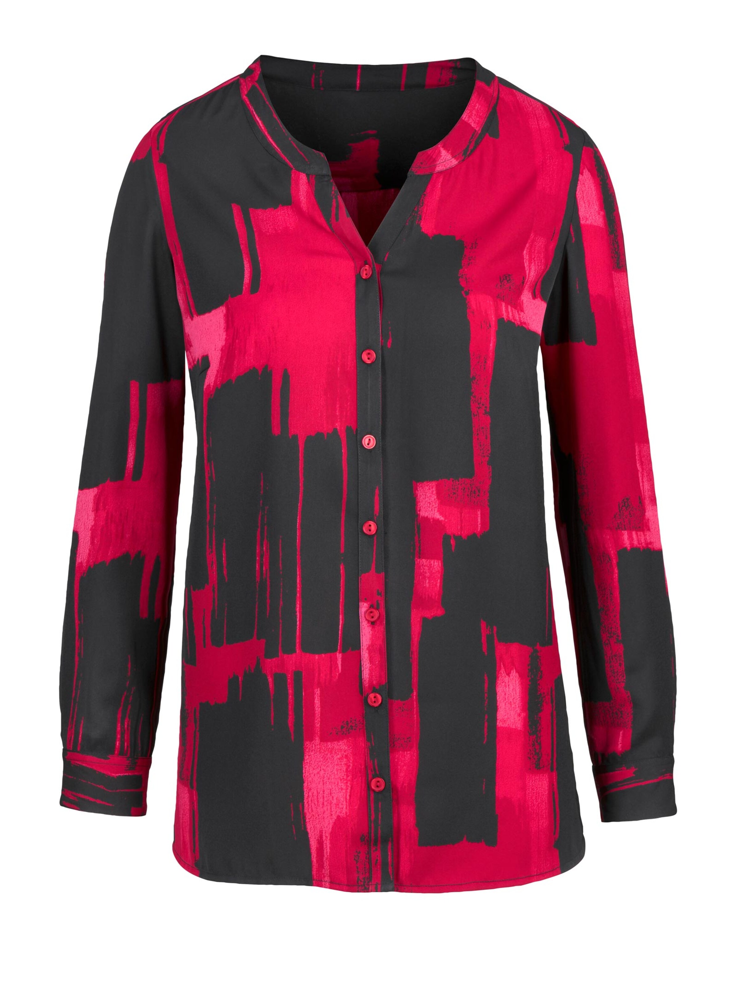 Bluse - rot-bedruckt