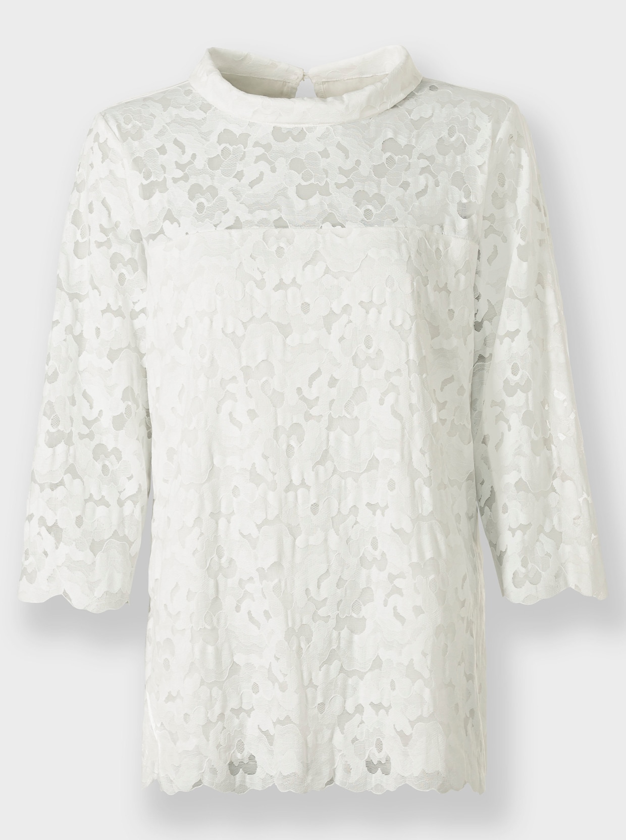 heine Kanten blouse - ecru gedessineerd