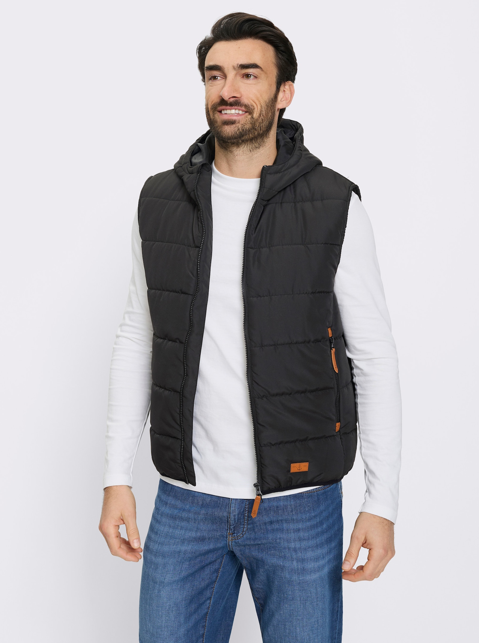 Marco Donati Steppweste mit Kapuze - schwarz