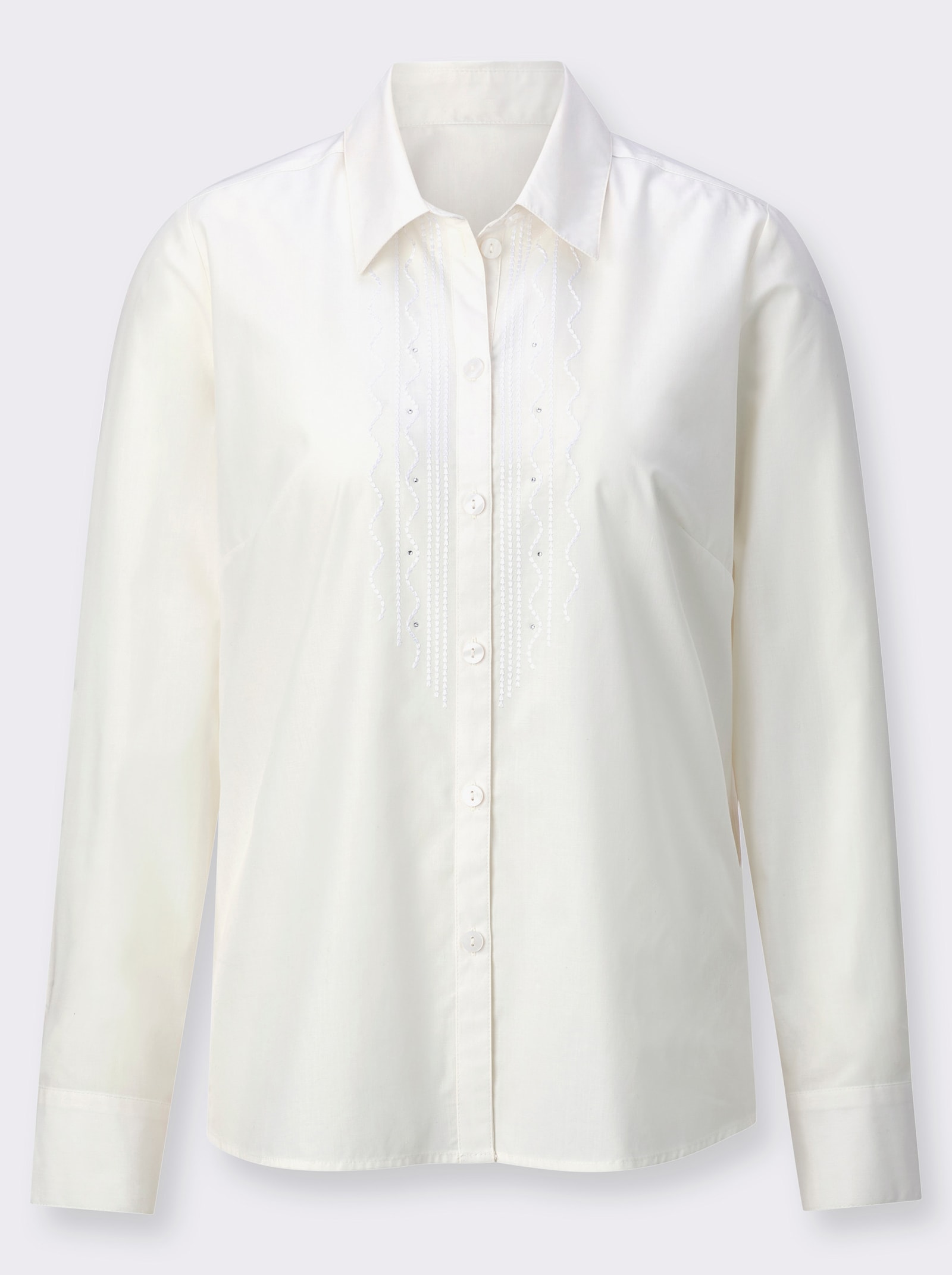 Langarm-Bluse in pflegleichter Qualität - ecru